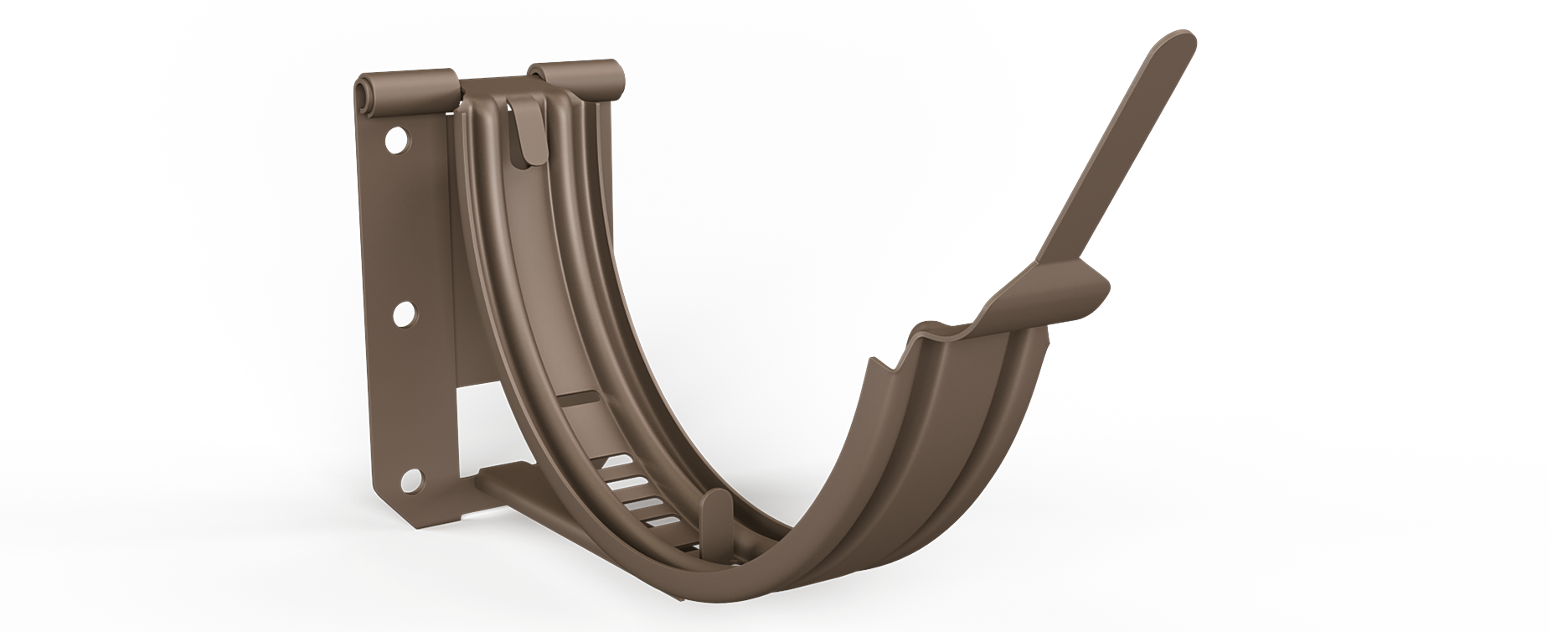 Ställbar Rännkrok 125 Mörk Silvermetallic. Areco