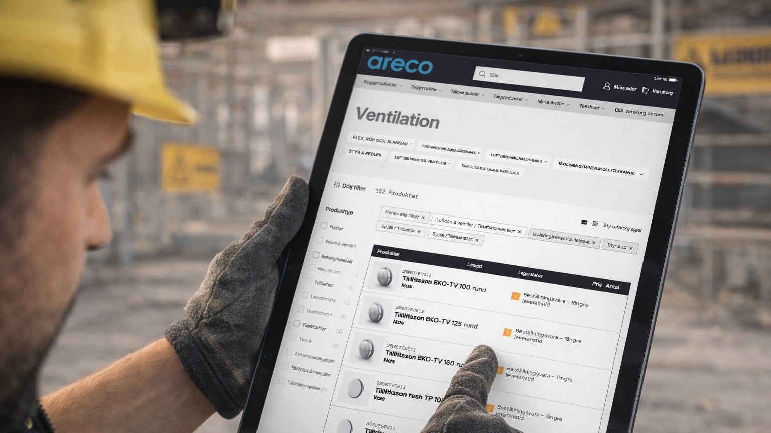 Areco Direct lanserar webshop för byggplåt, tätskikt och ventilation